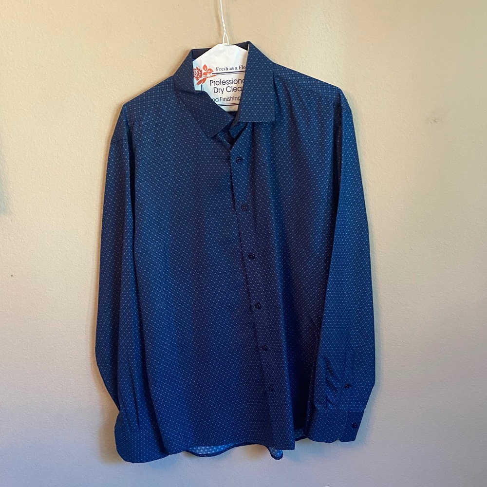 Silver Stone Blue Button Down Shirt XL